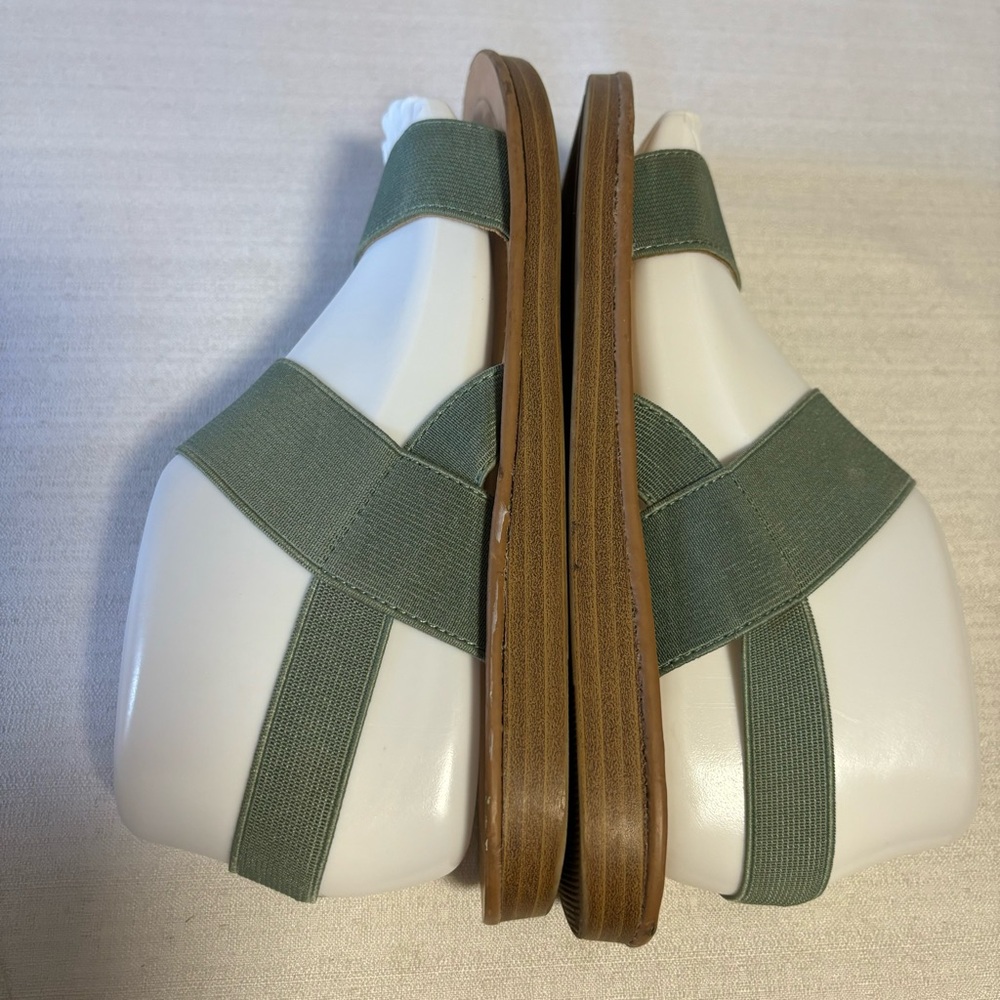 Universal Thread Green Elastic Strap Flat Summer … - image 6